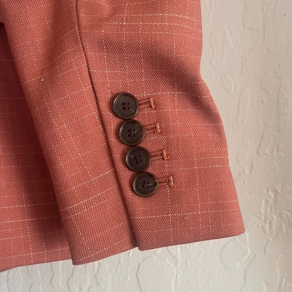 [NEW!] ANN TAYLOR Long One Button Bi-Stretch Suiting Blazer in Rose Pink: 2P - Picture 8 of 9